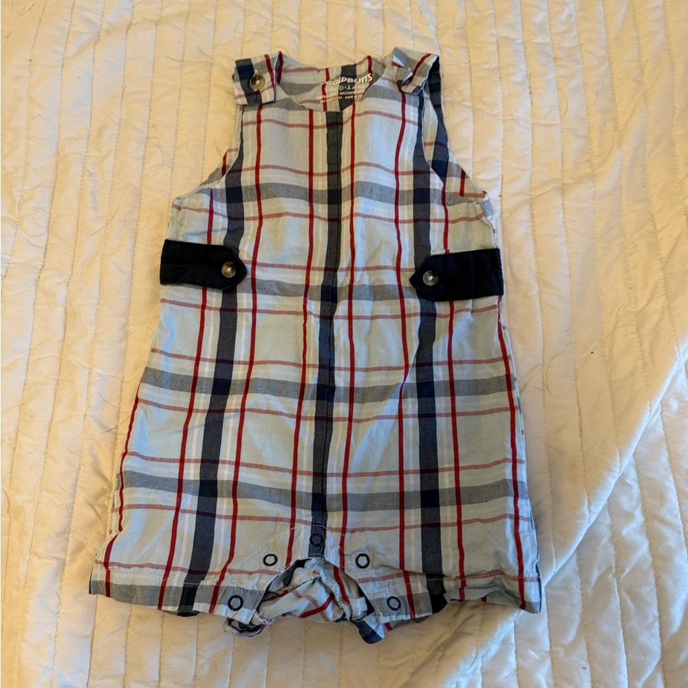 RuggedButts Red and Blue Plaid Jumpsuit
